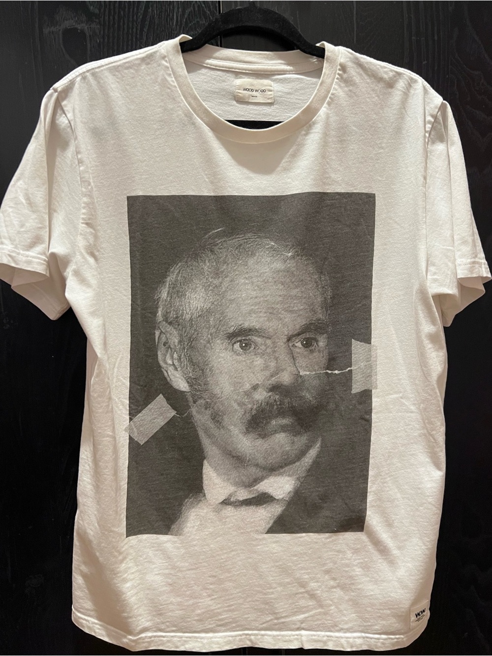 Wood Wood White Short Sleeve Portrait Graphic Tee